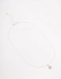 Silver Star Halo Czech Crystal Necklace - link has visual effect only