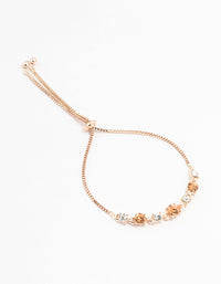 Rose Gold Mixed Czech Crystals Toggle Bracelet - link has visual effect only