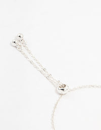 Silver Czech Crystals Heart Infinity Toggle Bracelet - link has visual effect only