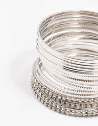 Rhodium Bangles Multipack - link has visual effect only