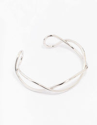 Rhodium Interwoven Wrist Cuff - link has visual effect only