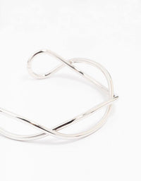 Rhodium Interwoven Wrist Cuff - link has visual effect only