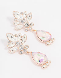Rose Gold Pear Bloom Drop Earrings - link has visual effect only