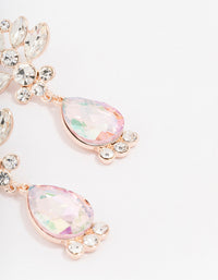 Rose Gold Pear Bloom Drop Earrings - link has visual effect only