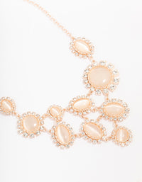 Rose Gold Glowing Circular Statement Necklace - link has visual effect only