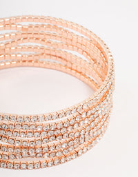 Rose Gold Diamante Wave Wrist Cuff - link has visual effect only