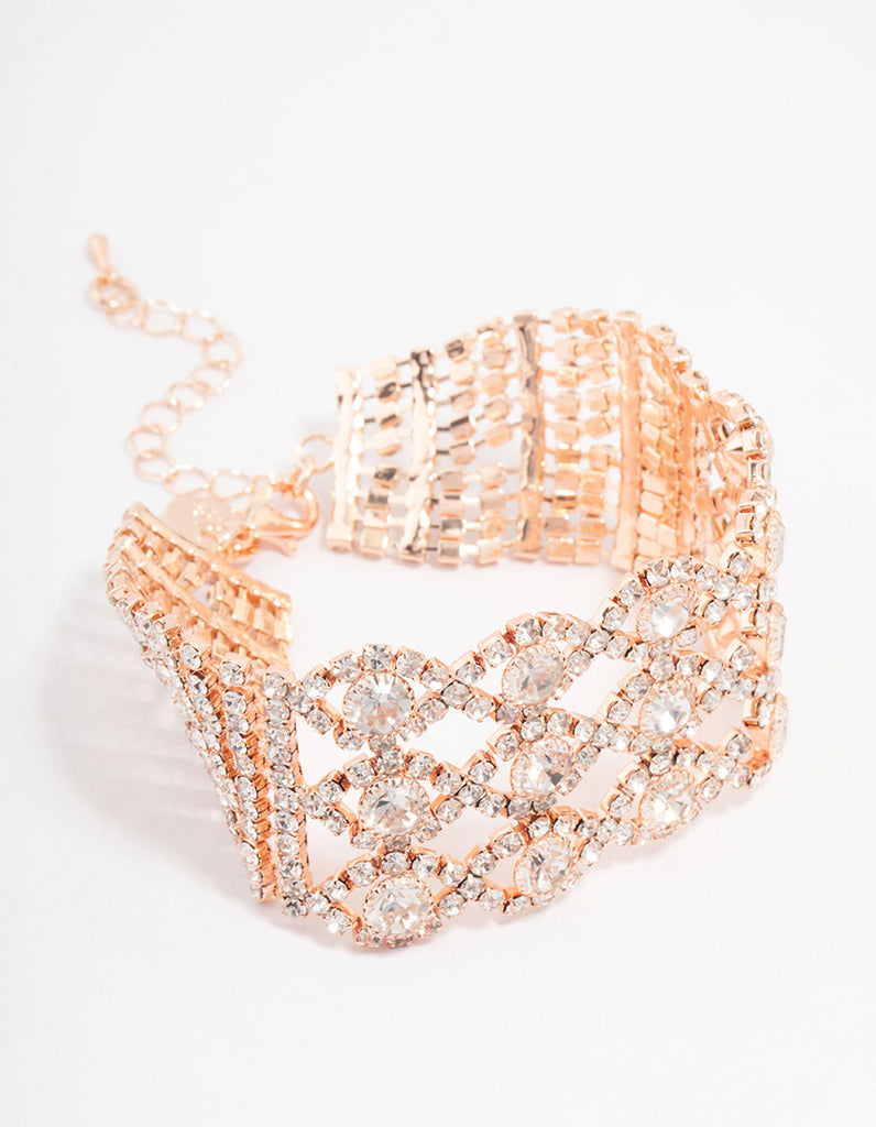 Rose Gold Marquise Cupchain Bracelet