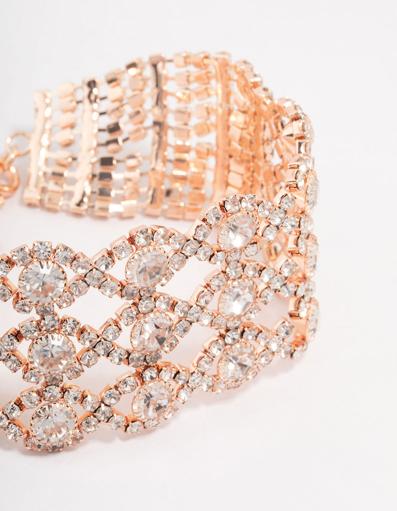 Rose Gold Marquise Cupchain Bracelet