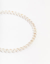 Silver Plated Single Classic Tennis Bracelet - link has visual effect only