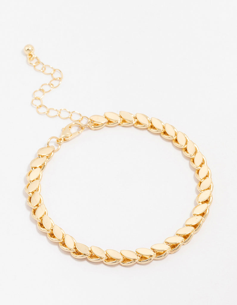 Gold Plated Risoni Chain Bracelet