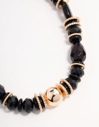 Beaded Black Statement Necklace - link has visual effect only