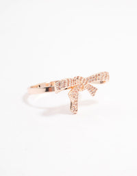 Rose Gold Cubic Zirconia Bow Ring - link has visual effect only