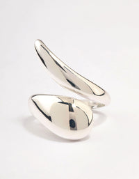 Silver Plated Pointed Swoop Ring - link has visual effect only