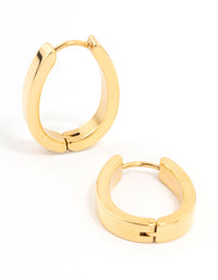 Gold Plated Surgical Steel Oval Hoop Earrings - link has visual effect only