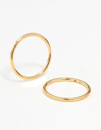 Gold Plated Surgical Steel Sleeper Earrings 12 MM - link has visual effect only