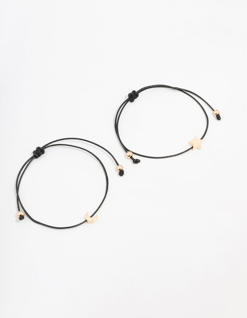 Black Cord Celestial Bracelet Pack