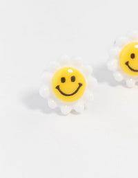 Smiley Daisy Stud Earrings - link has visual effect only