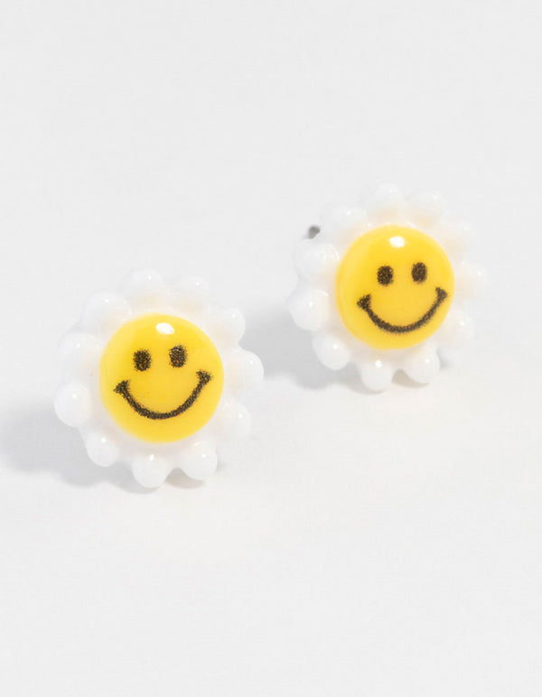 Smiley Daisy Stud Earrings