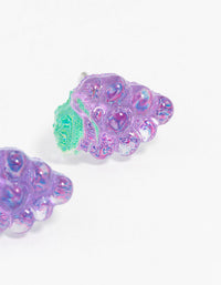 Purple  Grape Bunch Stud Earrings - link has visual effect only