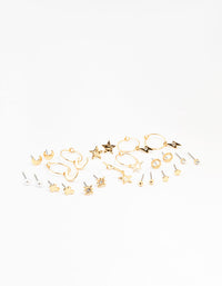 Gold Celestial Cross Earrings 12-Pack - link has visual effect only