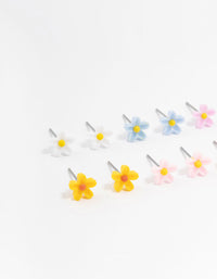 Rhodium Daisy Earrings 8-Pack - link has visual effect only