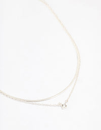 Silver Plated Double Diamante Slinky Chain Layered Necklace - link has visual effect only