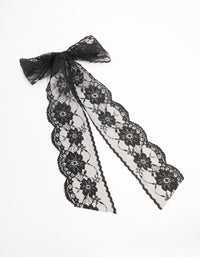 Medium Lace Fabric Bow Clip - link has visual effect only