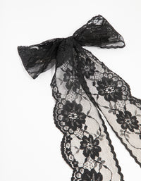 Medium Lace Fabric Bow Clip - link has visual effect only