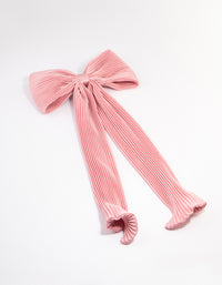 Classic Fabric Plisse Bow Clip - link has visual effect only