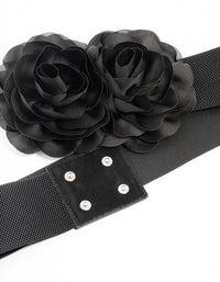 Adjustable Fabric Flower Stretch Belt - link has visual effect only