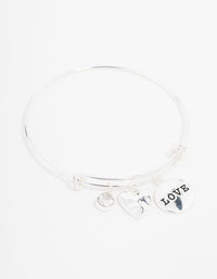 Silver Plated Disc Charm Bangle - link has visual effect only