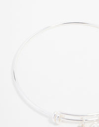 Silver Plated Disc Charm Bangle - link has visual effect only