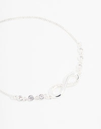 Silver Plated Bling Infinity Toggle Bracelet - link has visual effect only