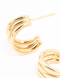 Gold Plated Stainless Steel Cage Hoop Earrings - link has visual effect only