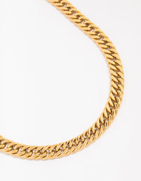 Gold Plated Stainless Steel Chain Necklace - link has visual effect only