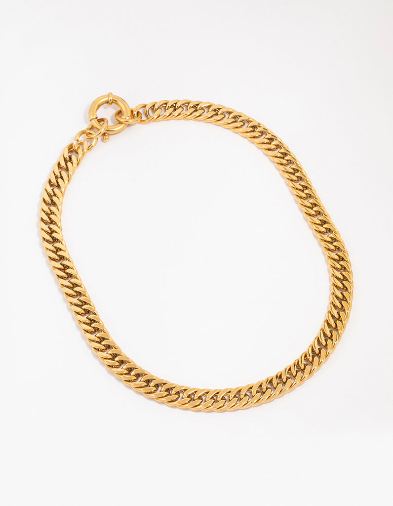 Gold Plated Stainless Steel Chain Necklace