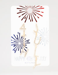 Gold Fourth of July Drop Earrings - link has visual effect only