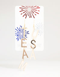 Gold Team USA Drop Earrings - link has visual effect only