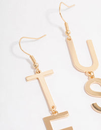 Gold Team USA Drop Earrings - link has visual effect only