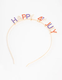 Gold Happy Fourth of July Headband - link has visual effect only