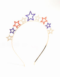 Blue, White & Red Star Headband - link has visual effect only