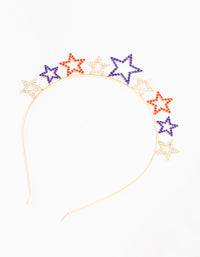 Blue, White & Red Star Headband - link has visual effect only