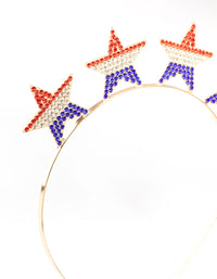 Red, White & Blue Star Headband - link has visual effect only