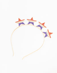 Red, White & Blue Star Headband - link has visual effect only