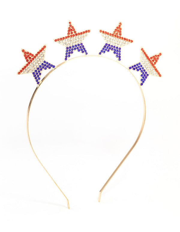 Red, White & Blue Star Headband