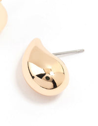 Gold Tiny Teardrop Stud Earrings - link has visual effect only