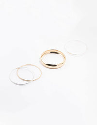 Mixed Metal Basic Bangle 4-Pack - link has visual effect only