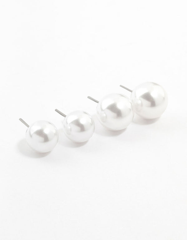 Pearl Stud Earrings 2-Pack