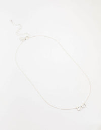 Silver Encased Diamante Infinity Necklace - link has visual effect only