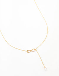 Gold Infinity Diamante Y-Necklace - link has visual effect only